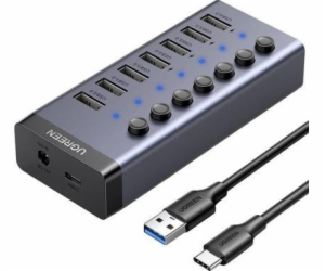 UGREEN USB-C to 7-Port USB-A 3.0 Hub DC 12V EU