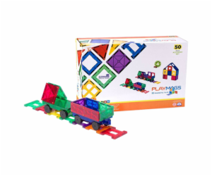 Magnetická stavebnice 3D Train Playmags 153 - sada 50 ks