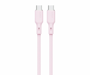 Kabel USB-C na USB-C Aukey CB-SCC102, 100W, 1,8 m (růžový)