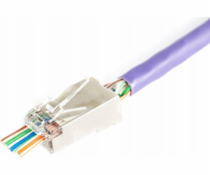 Zástrčka Digitus RJ45 (8P8C) průchozí DIGITUS kat.6 stíně...