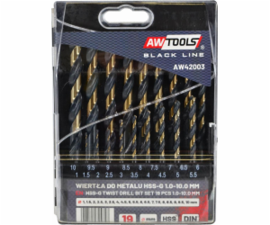 AWTools vrtačka METAL HSS M2 DRILL 19KS SET. /1,0-10,0MM/...