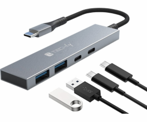 USB HUB Techly  Hub USB 4p. 2USB 3.2-2USB-C