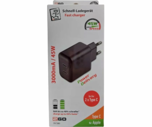 Nabíječka 2GO 2GO Netz-Ladegerät 100V-240V 2x USB typ C 3...