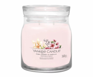 Svíčka ve skleněné dóze Yankee Candle, Růžové třešně a va...