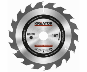 Kreator KRT020406 - Pilový kotouč na dřevo 150mm, 18T