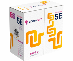 Conexpro FTP kabel venkovní, CAT5e, PE, 24 AWG, 305m, černý