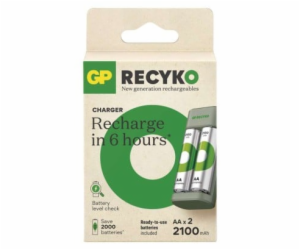 Nabíječka baterií GP Eco E221 + 2× AA ReCyko 2100