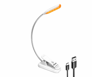 Bezdrátová lampa Glocusent s klipem, USB-C (bílá)