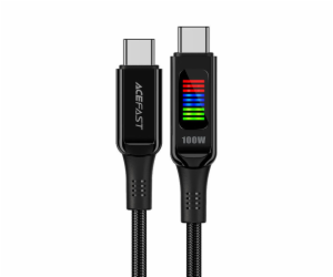 USB-C to USB-C cable Acefast C7-03 1.2m, with display (bl...