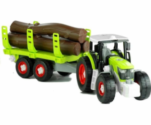 Lean-toys Roztahovací Traktor S Přívěsem Dřevem 43 Cm