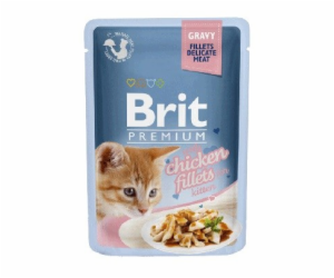 BRIT Premium Kitten Chicken fillets - mokré krmivo pro ko...