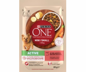 PURINA One Mini/Small Active Beef - vlhké krmivo pro psy ...