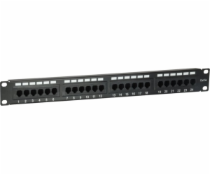 Equip  Patchpanel 24x RJ45 Cat5e 19 UTP 1HE černý