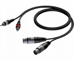 Kabel Procab  CAB705/3 2 x XLR samice - 2 x RCA/Cinch sam...