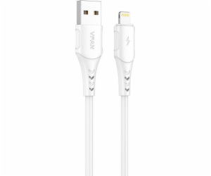 Kabel USB-Lightning VFAN Colorful X12, 3A, 1m (bílý)