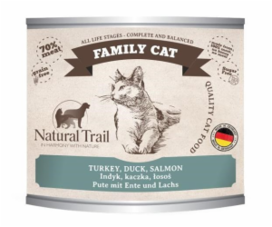 NATURAL TRAIL Family Cat Turkey, duck, salmon - mokré krm...