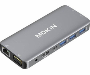 Adaptér MOKiN 10 v 1 Rozbočovač USB-C na 3x USB 3.0 + nab...