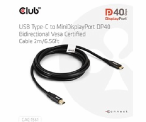 Club3D Kabel USB-C na MiniDisplayPort 2.1, 8K30Hz, DSC1.2...