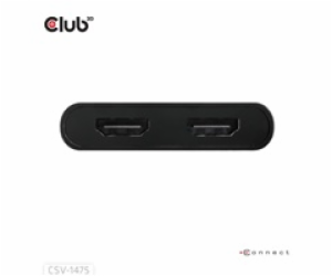 Club3D Video rozbočovač USB-C/A na 2xHDMI 2.0, Dual Monit...