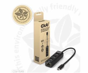 Club3D hub USB-C 3.2 na 3xUSB-A 3.2 + RJ45 1Gbps