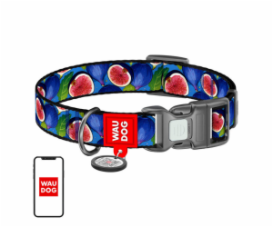 Waudog "Fig" nylon dog collar with QR code, size S