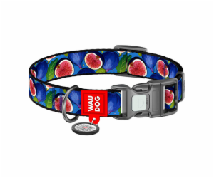 Waudog "Fig" nylon dog collar with QR code, size XL