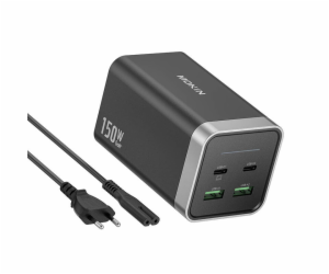 Charger MOKiN PD150W 2xUSB-C 2xUSB-A (black)