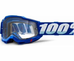 100% ACCURI 2 ENDURO MOTO BLUE (průhledná dvojitá čočka)