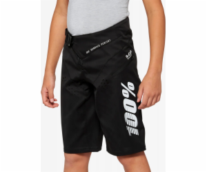 100% Szorty juniorskie 100% R-CORE Youth Shorts black roz...