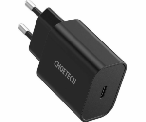 Síťová nabíječka Choetech Q5004 EU USB-C, 20 W (Černá)