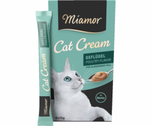 MIAMOR Cat Cream Poultry - pamlsek pro kočky - 6x15g