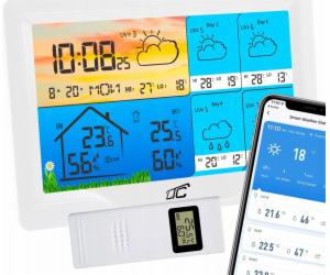 SMART meteostanice s barevným displejem bílý TYUA LXSTP08BS