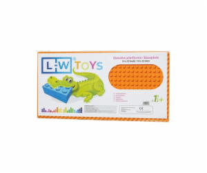 L-W Toys Podložka na stavění - JUNIOR 16x32 bodů oranžová