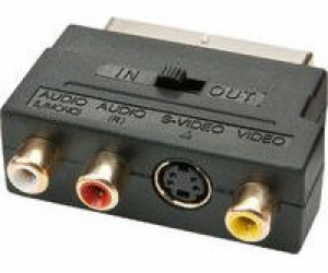 Lindy Scart AV adaptér - RCA (Cinch) x3 + S-Video černý (...