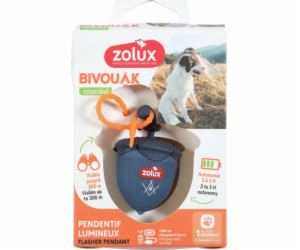 ZOLUX Bivouak Luminous Collar Přívěsek Ořech LED USB modr...