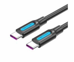 USB-C 2.0 Cable Vention COTBG 5A, PD 100W, 1.5m Black PVC