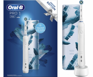 Zubní kartáček Oral-B Pro CrossAction White + Bílé pouzdro