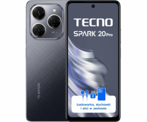 Smartphone Tecno Spark Spark 20 Pro 12/256GB Black (48949...