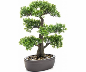 Emerald Umělá fíkusová bonsai v hnědém květináči, 43 cm