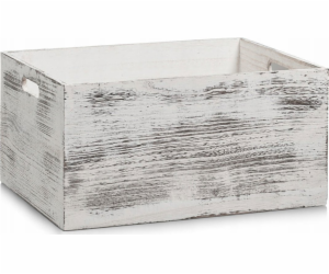 Úložný box Zeller RUSTIC WHITE, dřevěný - bílý, 40x30x20 ...