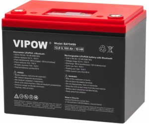 Baterie LiFePO4 12,8V 100Ah VIPOW BAT0499 Bluetooth