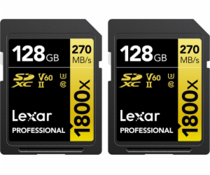 Lexar Professional 1800x SDXC karta 128 GB + 128 GB Class...