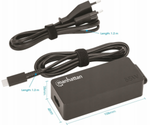 Manhattan Napájení MANHATTAN USB-C Laptop-Netzteil 65 W č...