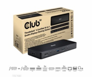 Club3D Dokovací stanice 16v1 Quadra (4) ThunderBolt 4, 2x...