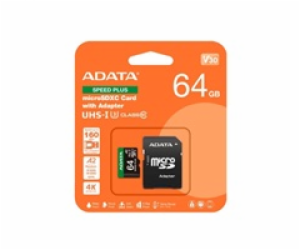 ADATA MicroSDXC karta 64GB Speed Plus, U3, C10, A2, V30 (...