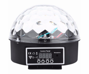 LIGHT DISCO KOULE 9W RGB ZVUK IP20 DMXRC