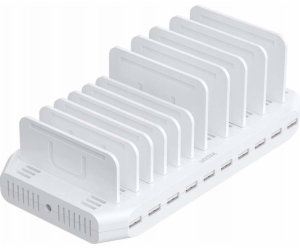 UNITEK NABÍJECÍ STANICE 10X USB 2,4A 60W BÍLÁ