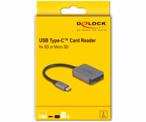 Čtečka karet DeLOCK USB Type-C pro paměťové karty SD nebo...