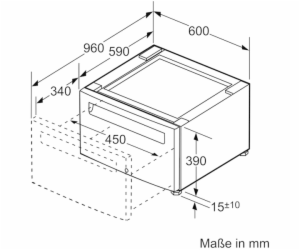 Bosch podstavec s výsuvným sušákem WTZPW2XD, spodní skříňka