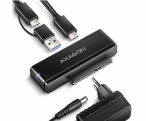 AXAGON ADSA-FPX, USB-C 10Gbps - SATA 6G, 2.5"/3.5" SSD/HD...